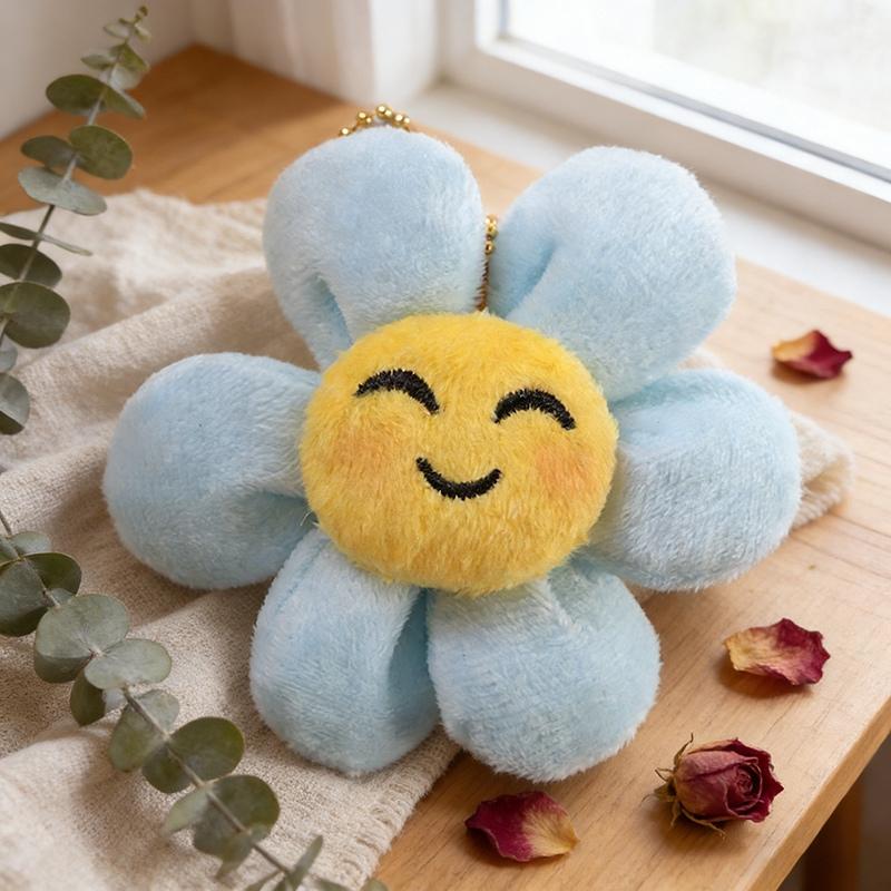 Sunflower Plush Toys 8Cm Sunflower Stuffed Keychain Hairpin Corsage Adorably Girls Accessories Backpack Pendant Birthday Gifts