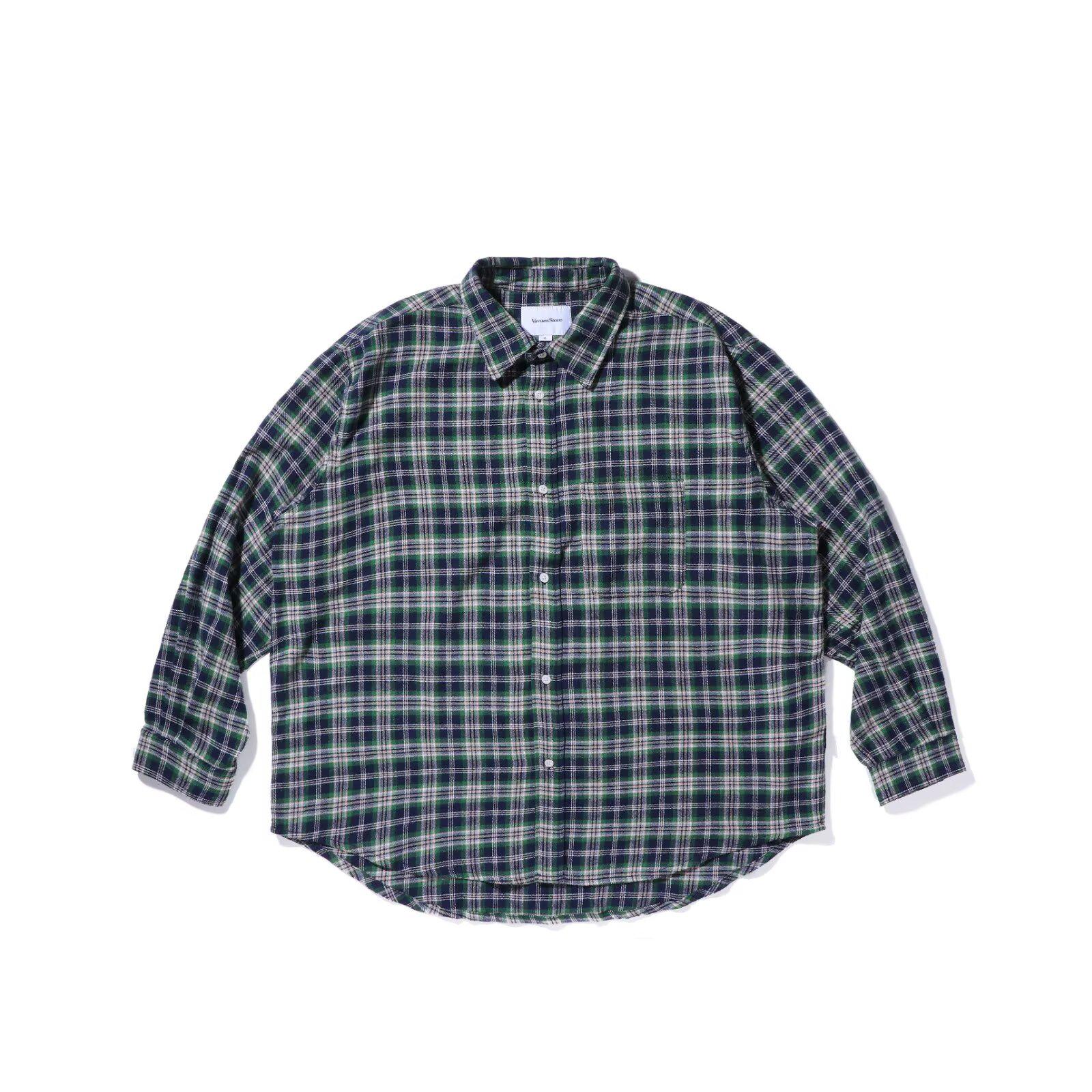 

Унисекс рубашка с длинным рукавом в клетку в стиле ретро с цветными блоками – Свободный крой для весны и осени, носить как базовый слой или куртку XL синий