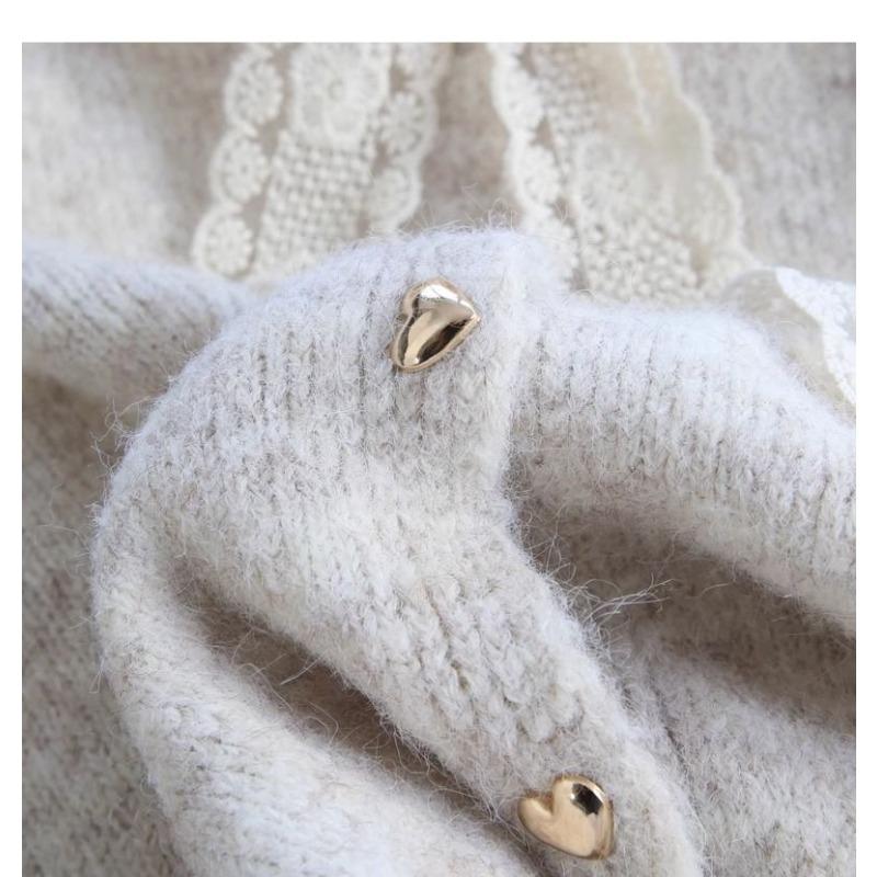 Butterfly bow ribbon women's cardigan Round neck solid color women's knitted sweater Woman long sleeved Korean style casual warm top