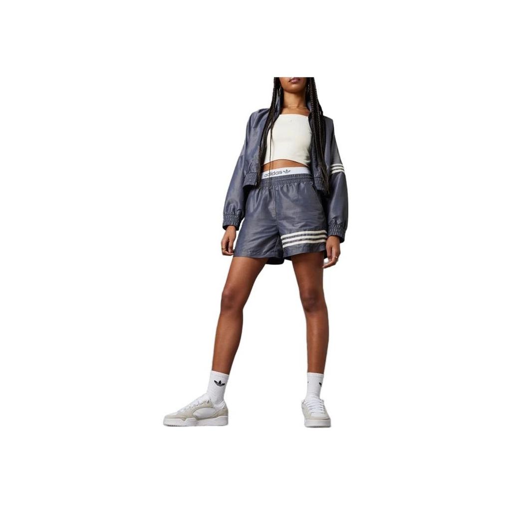 Adidas Originals Home Of Classics Campus 00s Trefoil Solid Color Logo Stripe Dual Pocket Shorts Women Bottoms Purple IC5421