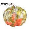 Transparent Crystal Pumpkin Charms Natural Carved Charm, Mini Gemstone Pendant Desktop Autumn Table Centerpieces for Jewelry DIY Making, Halloween