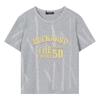 Burkeru Women'S 20-Count Single Vintage Logo Crop Short Sleeve T-Shirt Melange Gray