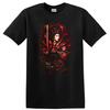 Japanese Warrior Dragon T Shirt Red Floral Design Anime Fantasy Tee
