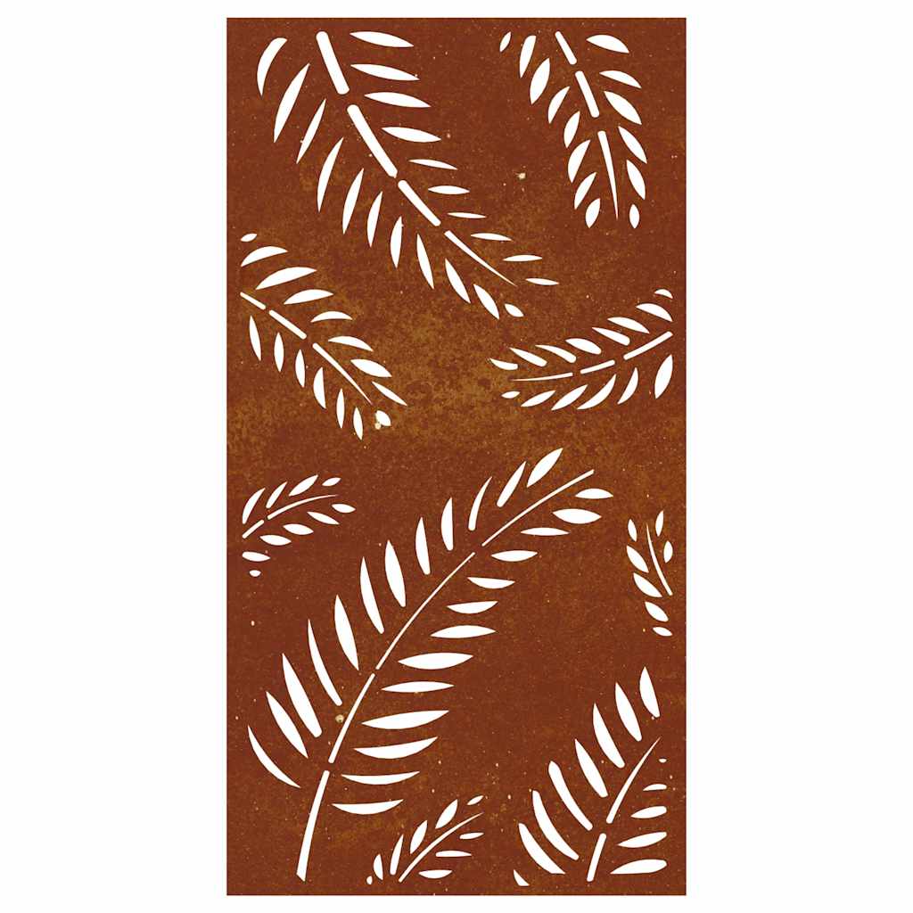 Garden Wall Decoration 105x55 Cm Corten Steel Leaf Design