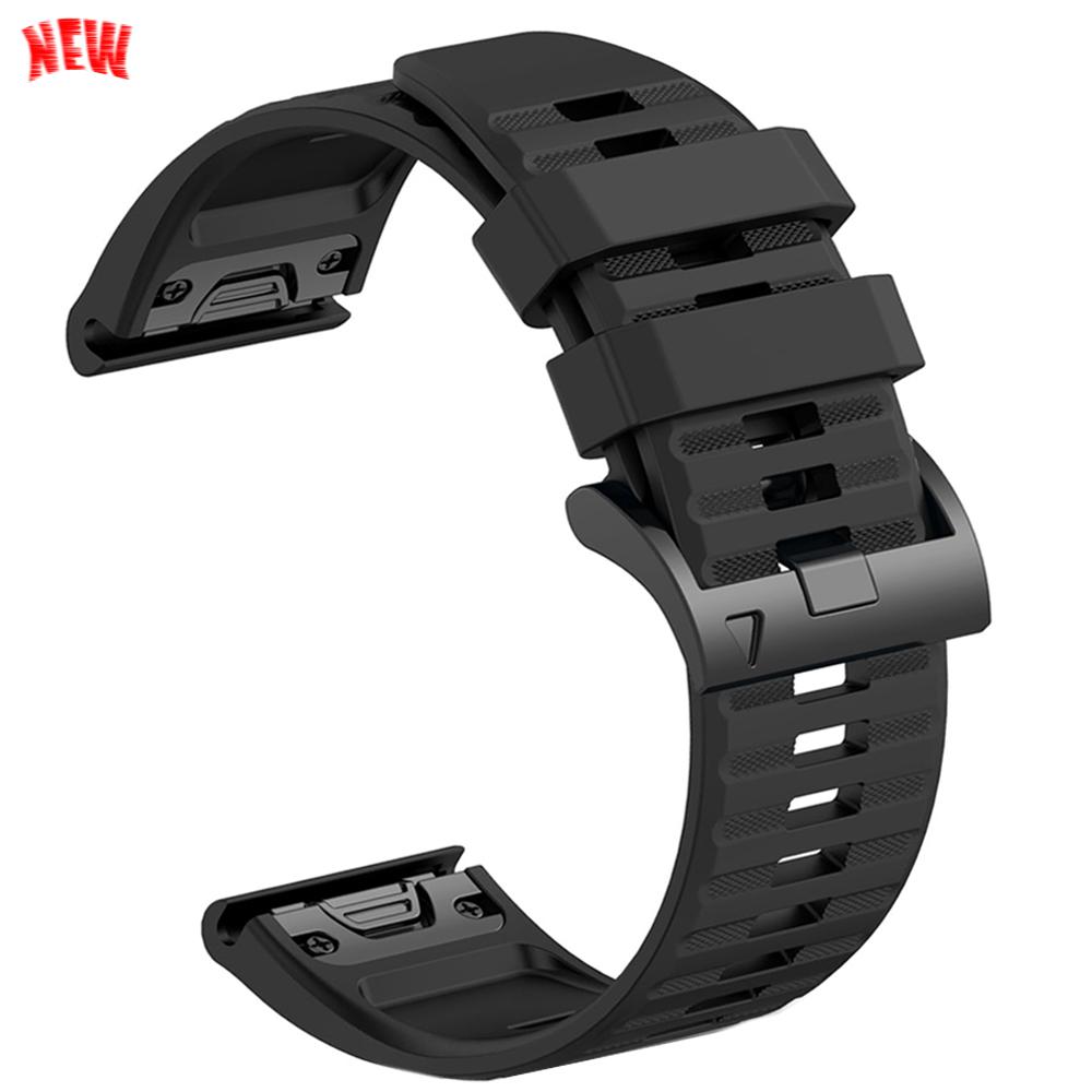 22mm 26mm Silicone QuickFit Sports Strap For Garmin Epix PRO Instinct 3 Quatix/DELTA/TACTIX/Fenix 6XPro 7 E 8pro 5XPlus Bracelet