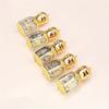 3ml/6ml Flower Random Luxury Golden Essential Oil Roller Bottle Refillable Perfume Bottle Glass Roll-On Essential Oil Bottle