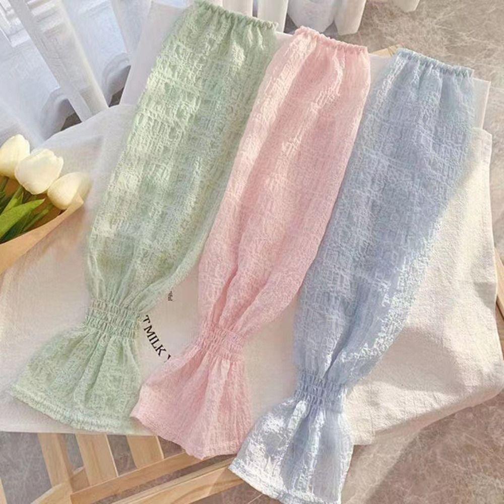 UV Protection Long Sleeves Cycling Chiffon Sleeve Cooling Sleeves Arm Sleeves Sunscreen Sleeves