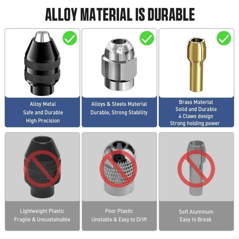   15Pcs Collet Chucks Set Replacement Brass Quick-Change Rotary Drill Nut Tool Set