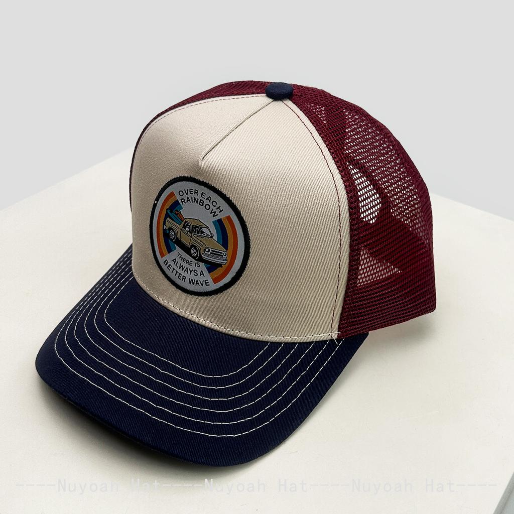 Letter Embroidery Color Block Baseball Hats Breathable Mesh New Men Women Sunshade Personal Versatile Trucker Caps Fashion Retro