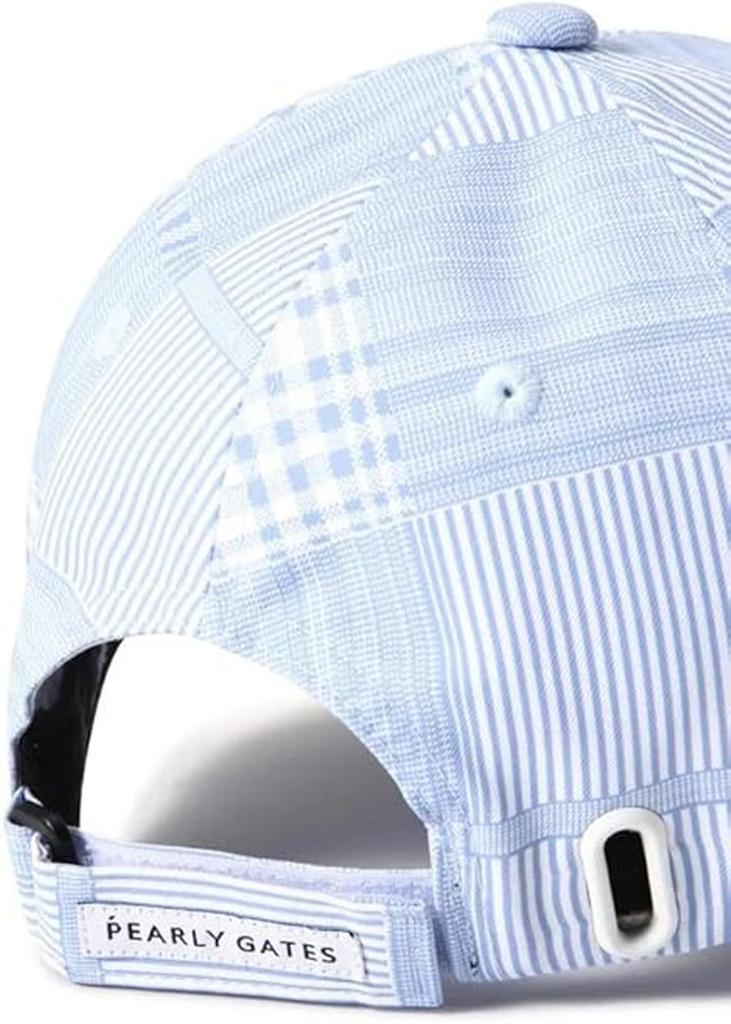 [PEARLY GATES] Unisex Cap (Checked Pattern, UV Protection)  Golf Hat  053-5187205 111Blue FR
