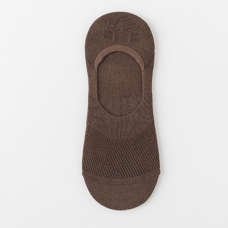 Spring and Summer Solid-color Ultra-thin Mesh Basic Invisible Men's Socks School Style Short Socks