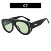 Oversized Oval Pilot Shield Sunglasses Women Big 2025 Luxury Brand Retro Y2K Punk Mirror Sun Glasses For Ladies Shades UV400