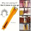 8 In 1 Multifunctional Faucet Sink Installer Wrench Pelvic Floor Leading Sleeve Water Pipe Spanner Disassembly Pipe Repair Tool