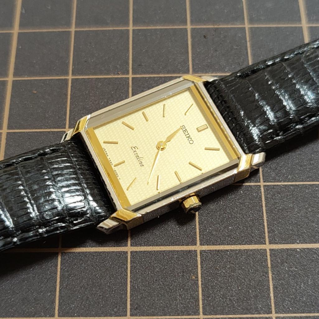SEIKO Exceline Ladies Square Gold New Battery Management K26 [Working Condition] Watch, Included