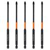 Screwdriver Bit 5 Pcs 62HRC Alloy Steel Cross Screwdriver