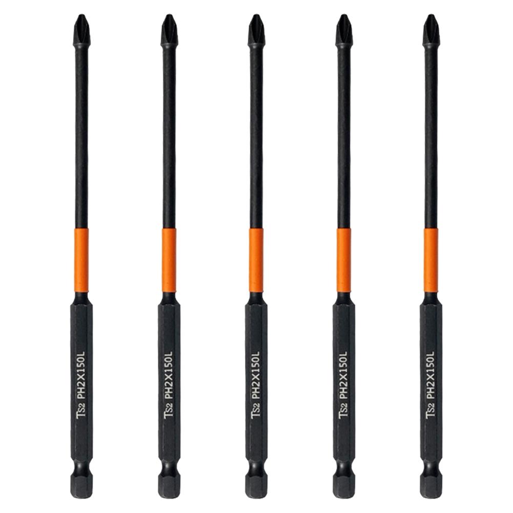 Screwdriver Bit 5 Pcs 62HRC Alloy Steel Cross Screwdriver