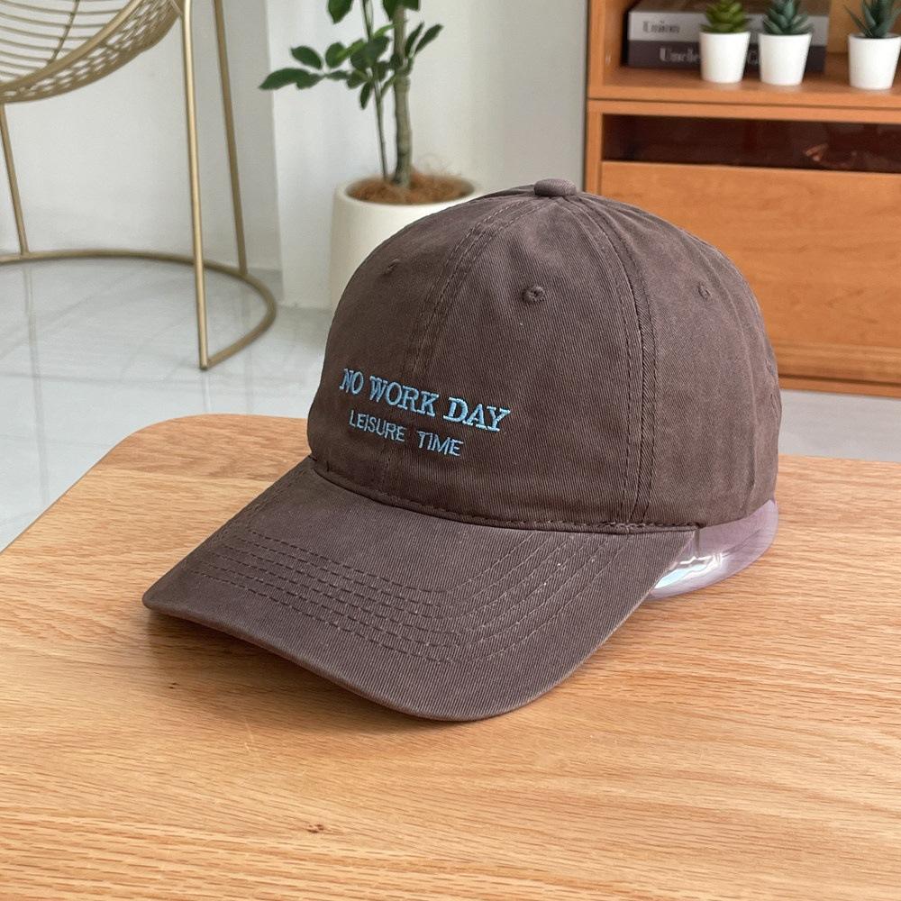 Fashion Hat Korean version autumn new letter embroidered baseball cap children couple fashion travel trendy brand soft top sun protection cap men