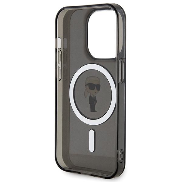 Karl Lagerfeld Klhmp15Lhfcknok Iphone 15 Pro 6.1 Czarny/Black Hardcase Iml Ikonik Magsafe