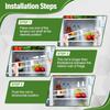 2 Sets Double RV Refrigerator Bars, RV Tension Rods With Adjustable Length - 15.7 To 27.6 Inches, White