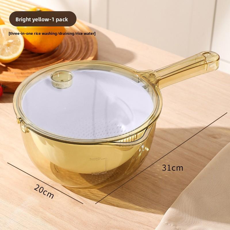 Kitchen Multifunctional Hand Wash Free Handle for Washing Vegetables Fruits and Draining Basket