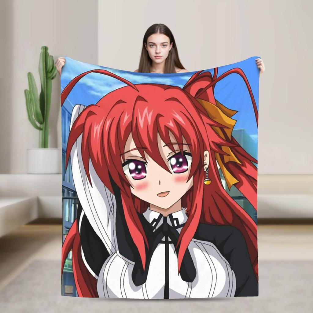 Superweiche Decken Dekorative High School DxD Überwurfdecke Anime Flanelldecke für Wohnzimmer Lustige Sofa-Bettdecke