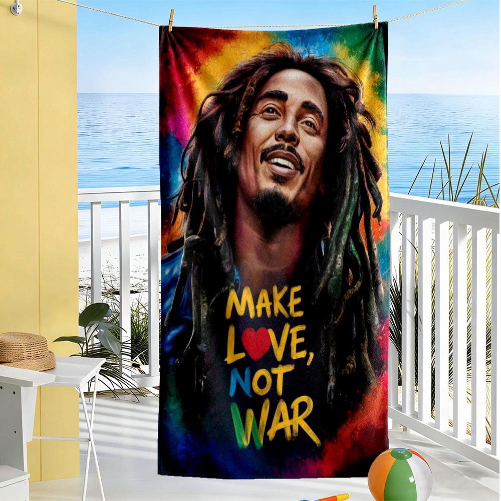 Bob Marley Beach Towel Super Soft Absorbent Comfortable Lightweight