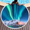 Northern Lights Printed Round Beach Towel,Polyester Sand Resistant Beach Towels,Soft Absorbent Quick Dry Pool Towel Picnic Mat