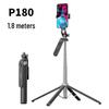 P180 Bluetooth Selfie-Stick: Handheld Stabilisator Stativ mit Fülllicht für Handy & Kamera.