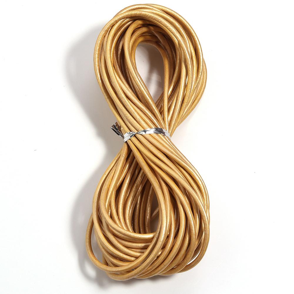 10yards/lot Genuine Leather Cord Dia 1/1.5/2/3mm Colored Round Leather Rope For DIY Bracelet Necklace Jewelry Making Accessories