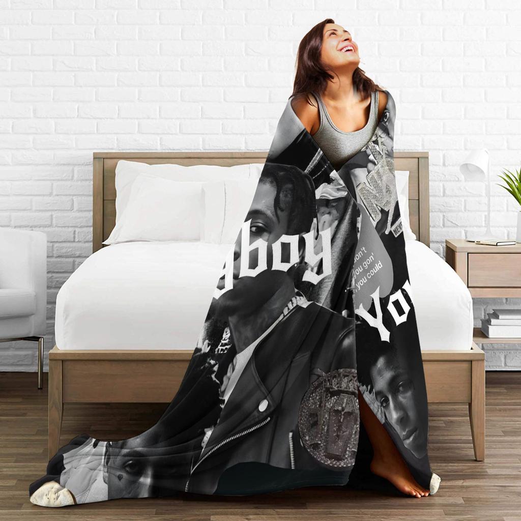 YoungBoy Never Broke Again Decken Super Warm Street Trend Plüsch Überwurfdecke Für Reisen im Freien Flanell Bettdecke Bettbezug
