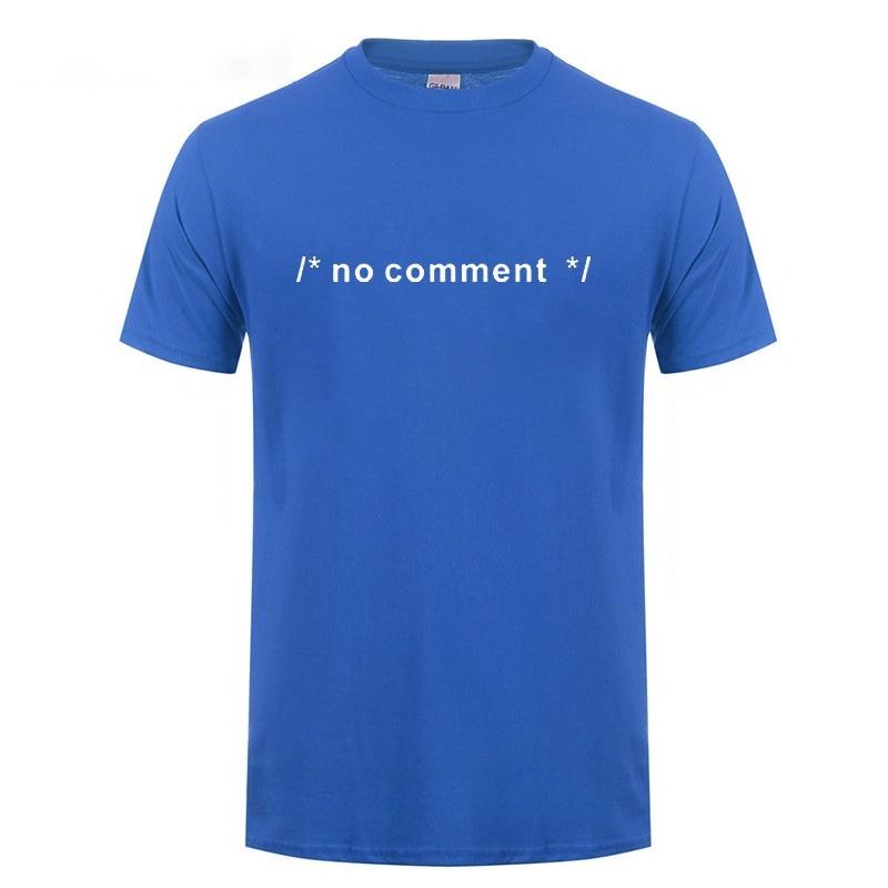 2026 Funny Geek Novelty Joke Coding HTML CSS Developer Gift No Comment T Shirt for Men Women Summer Casual Short Sleeve Cotton Tshirt Loose Tee Top