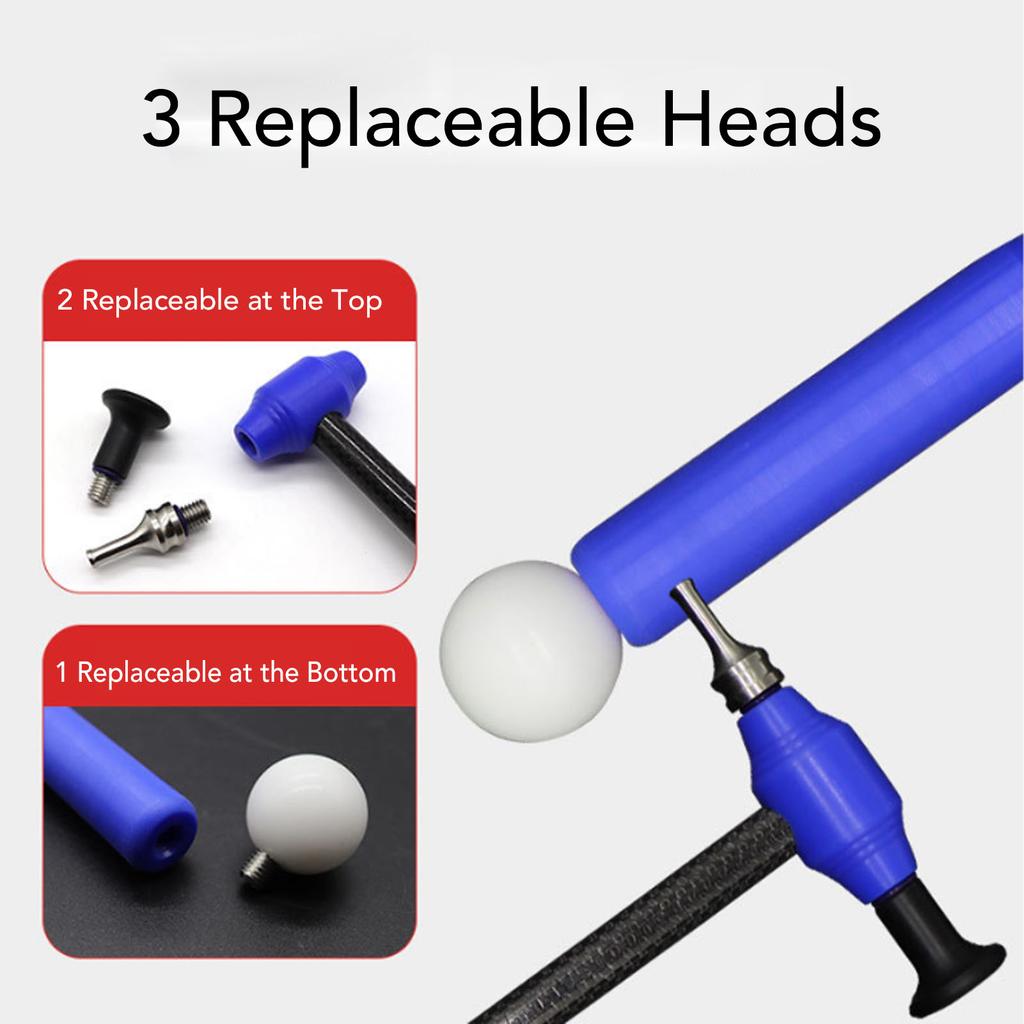 Auto Body Hammer Tools Set Paintless Dent Repair Leveling Hammer with 6 Replacement Heads for Car Dent Repair
