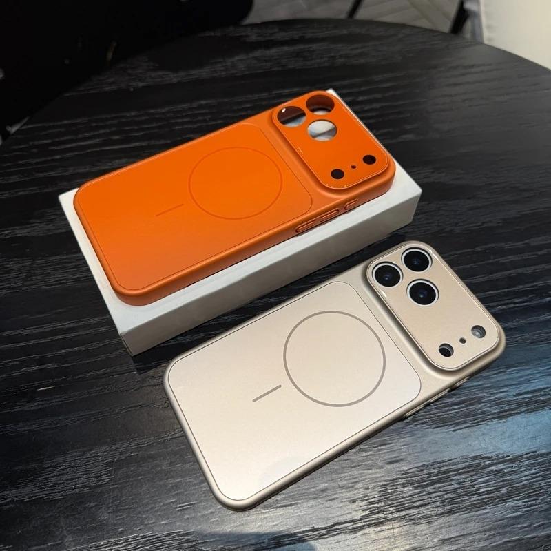 Original Glass Nano Armor Phone Case For For Iphone17 16 15 14 13 Pro Max 17Pro Air Magnetic For Magsafe Wireless Charge Cover Funda