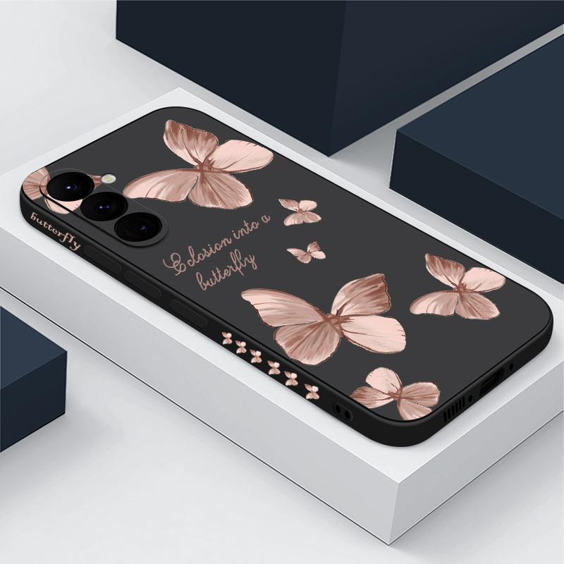 Butterfly Case For Samsung Galaxy S24 S23 S22 Ultra S20 S21 FE S25 A34 A14 A15 A25 A35 A52 A53 A54 A55 5G A56 A36 Silicone Cover