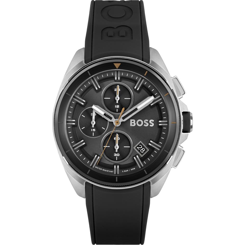 BOSS Volane Black Dial Black Silicone/Rubber Men s Quartz Watch 1513953 чёрный