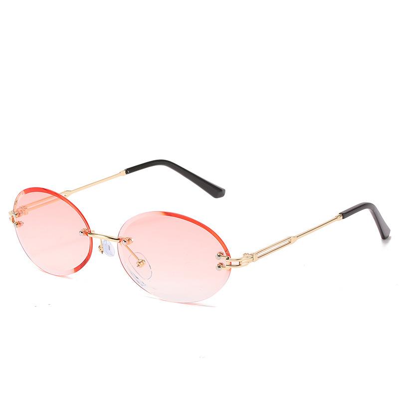 Ladies Sunglasses Personalized Frameless Trimmed Sunglasses Glasses