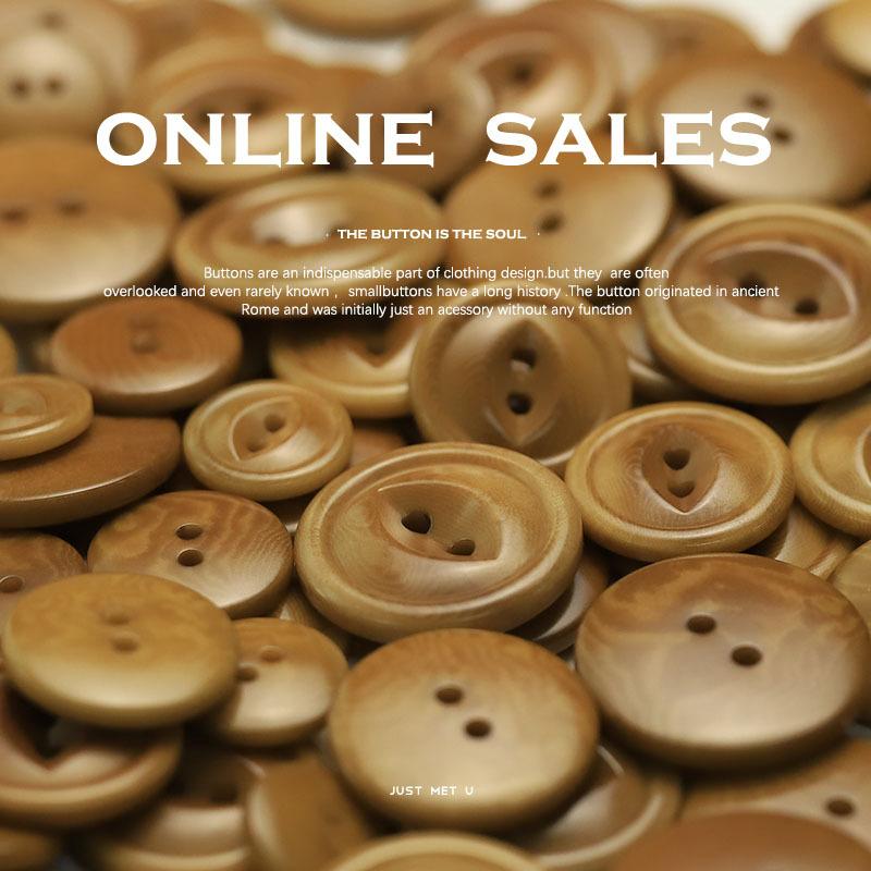 5Pcs Two-Eye Fruit Material Button Knitted Cardigan Sweater Jacket Button Suit Coat Clothing Decorative Button