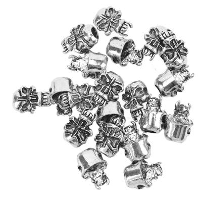 20PCS Beard Beads Comfortable Edges Smooth Inner Diameter Hair Jewelry Beard Beads Accessories for