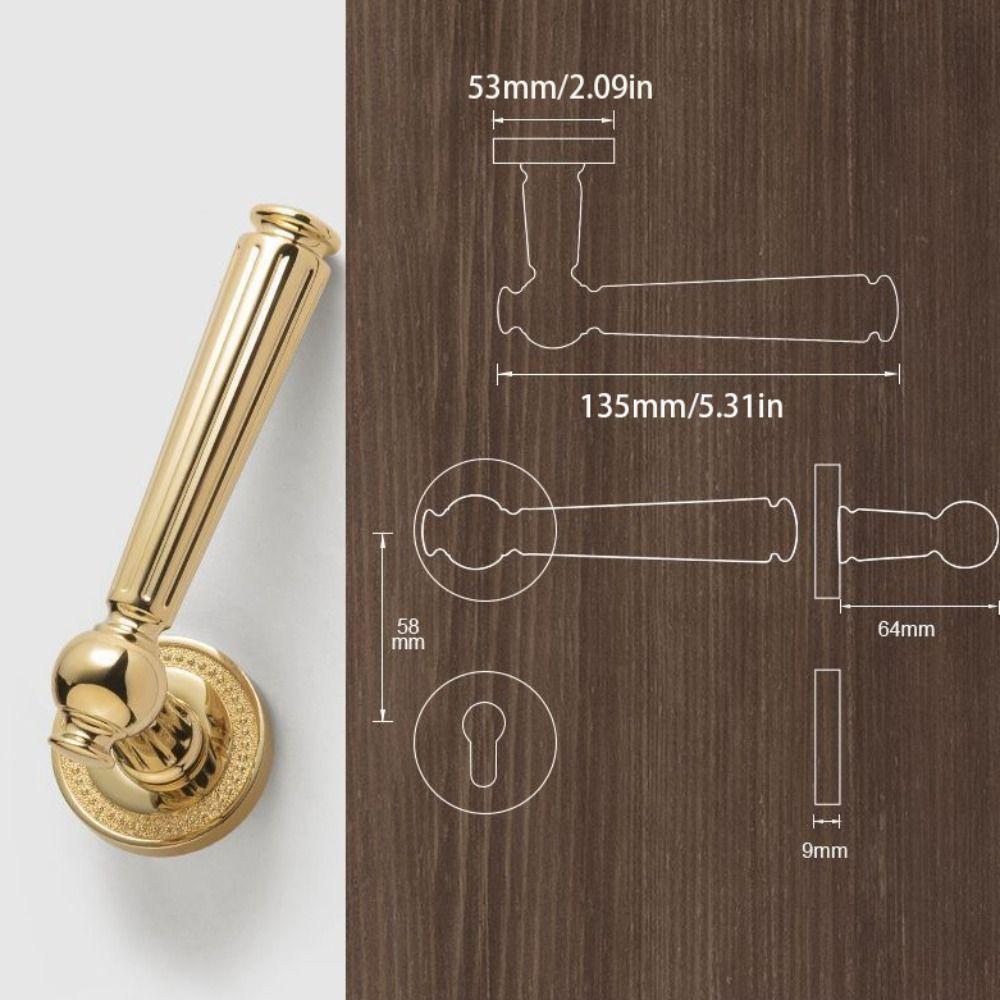 Simple Design Magnetic Suction Door Lock Retro Style Wooden Door Handle Silent Door Lock Home