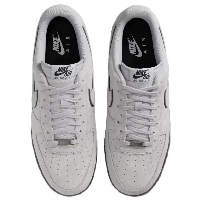 Nike Air Force 1 Low '07 LV8 Grigio Fumo Chiaro Pelle Scamosciata Nera HQ1966-001