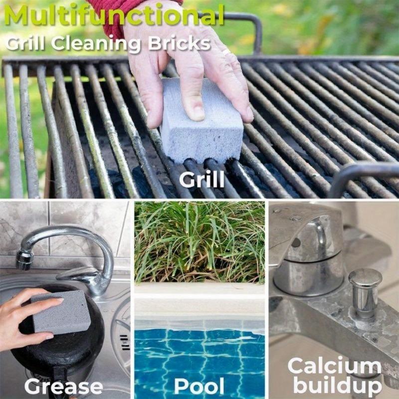 1PCS BBQ Grill Cleaning Brush Brick Block Barbecue Cleaning Stone Pumice Brick for Barbecue Rack Outdoor Kitchen BBQ Tools 2024 New