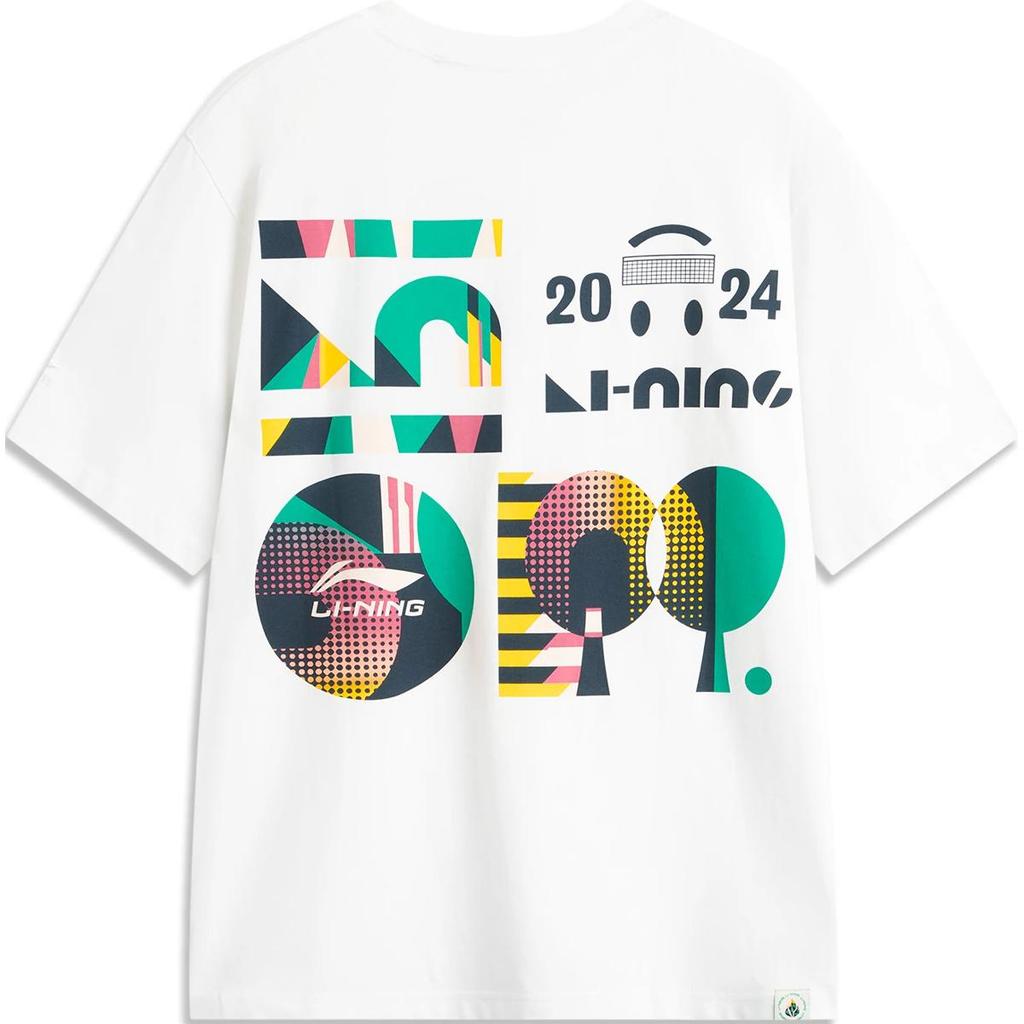 Li Ning T Shirt Unisex Standard White AHSUC19-1