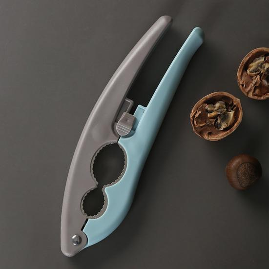 Cascanueces Múltiple con Perilla Ajustable Abrenueces Metálico para Nueces, Avellanas y Pecanas Plato para Recoger Migas Apto para Lavavajillas Esencial de Cocina