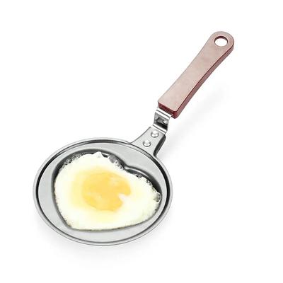 Liebe Eierpfanne Frühstückspfanne Nicht gebeiztes Eisen DIY Mini Frühstück Flachboden Eierpfanne Form