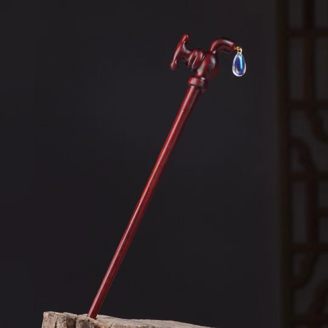 

Оригинальная заколка для волос из зеленого сандала для женской прически