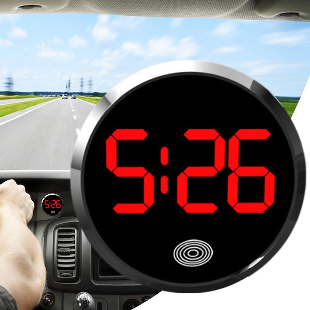 Auto LED Uhr Touch-Control Armaturenbrett Uhr mit LED Display Licht für Kühlschrank Wohnmobil Klassenzimmer Reisefahrzeug