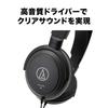 Audio-Technica ATH-AVC200 Wired Headphones for Music and Movies, 3m Cable, 6.3mm Standard/3.5mm Mini Connection, Black
