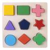 Wooden Shape Puzzle Board Geometric Shape Color Puzzle Matching Board Toddlers Fine Motor Skills Portable Travel Preschool