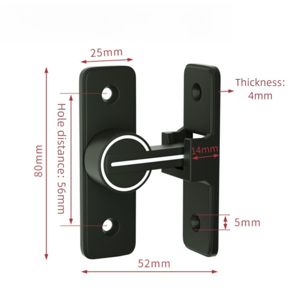 

90 Degree Door Latch Luminous Cabinet Door Lock Durable Closet Door Lock Closet Luminous-Black