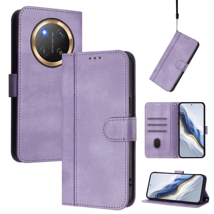 Linien-Spleißschnalle Retro Leder Handyhülle